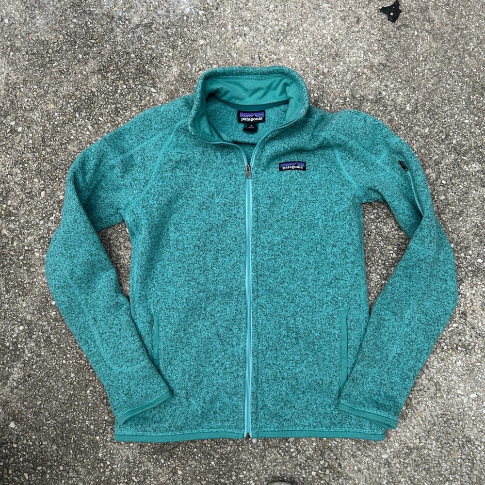 Patagonia Better Sweater Full Zip Jacket Womens Small Teal Heather Fleece